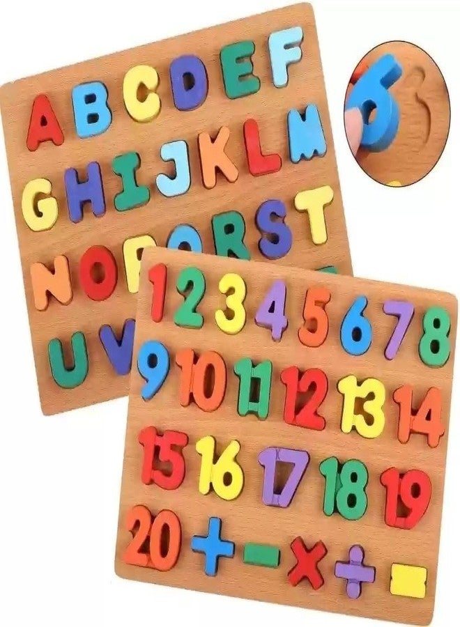 حروف أبجدية خشبية من كريزي باي (أحرف كبيرة ABCD + 1234 أرقام) ألعاب ألغاز للأطفال (متعددة الألوان) - Image 2